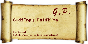 Gyöngy Palóma névjegykártya